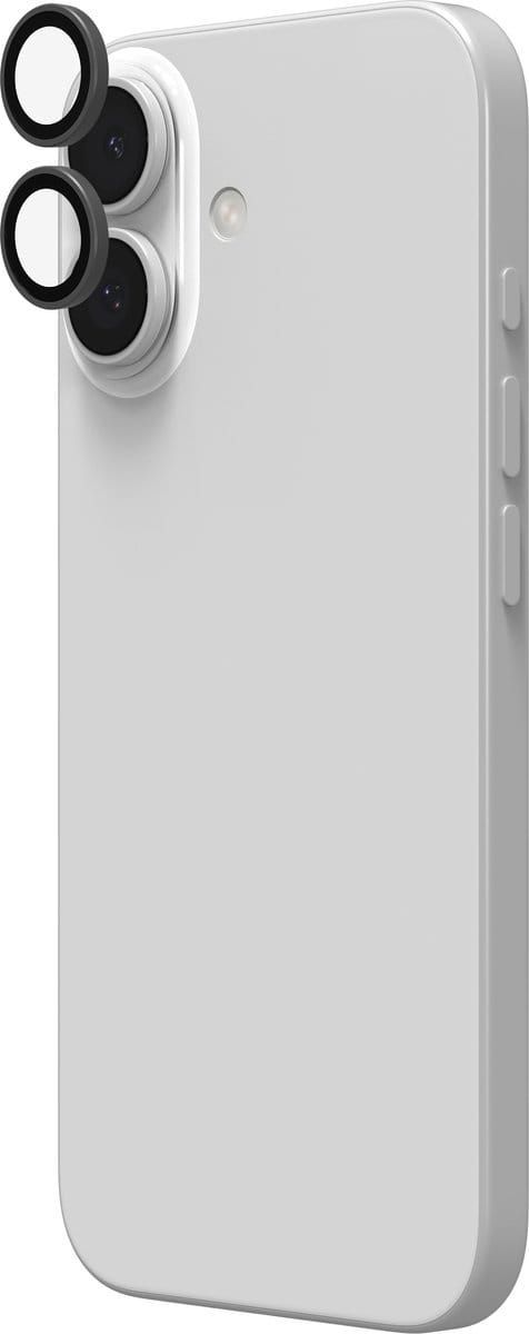 ZAGG Camera Protector Geschikt voor iPhone 17 / 16 / 16 Plus - Glass Elite Camera Rings - Tempered Glass - Zilver