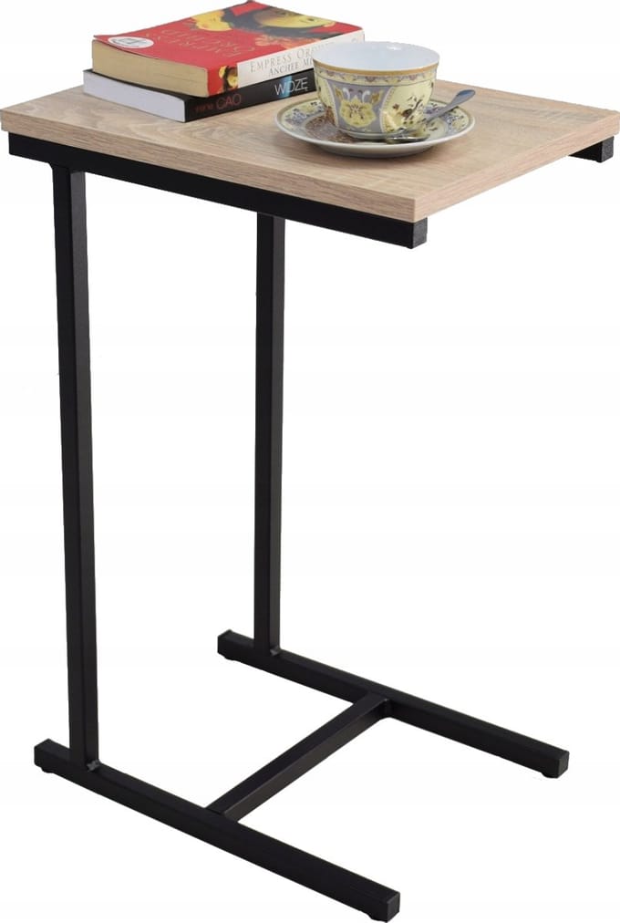 FutuStal EKO Serie - Bijzettafel - Zwart Mat - Dąb Sonoma