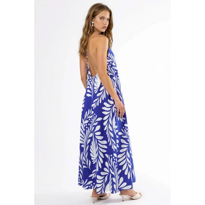 Gepubliceerd Halter Nek Maxi Jurk