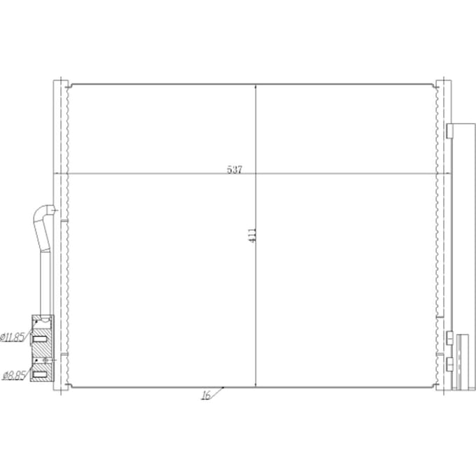 Condensor, airconditioning NRF 350478