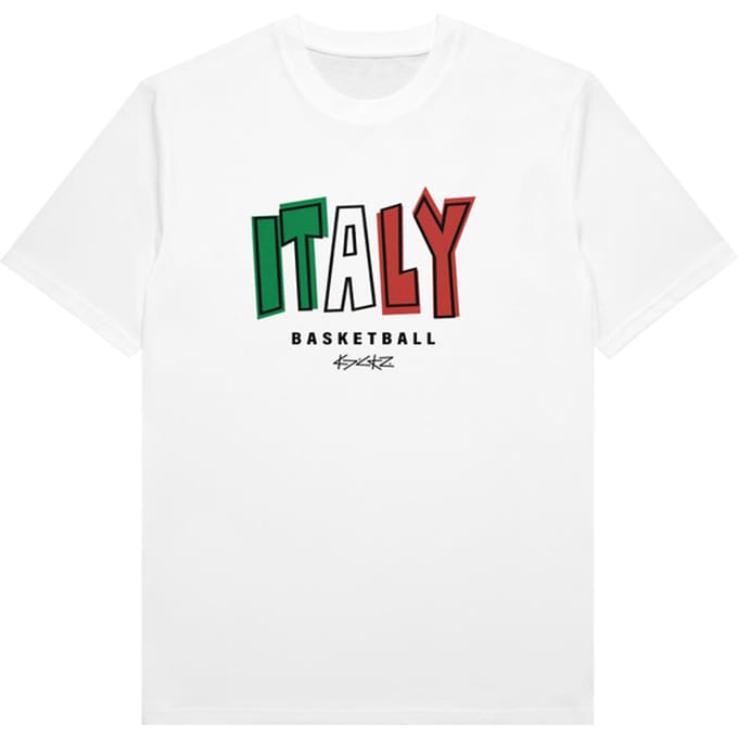 Kickz Italië Basketball T-shirt Wit