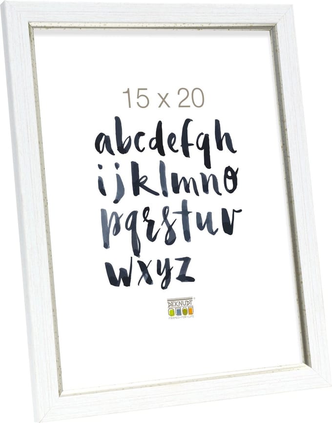 Deknudt Frames fotolijst S46AF1 - witte schilderlook - biesje - 15x20