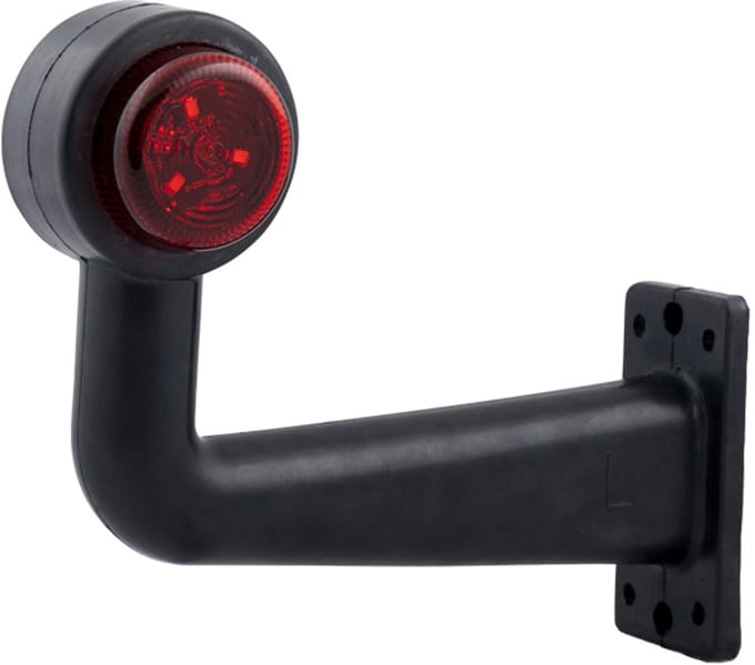 LED Breedtelamp haaks rood/wit 12-24V links - TRAILERGEAR