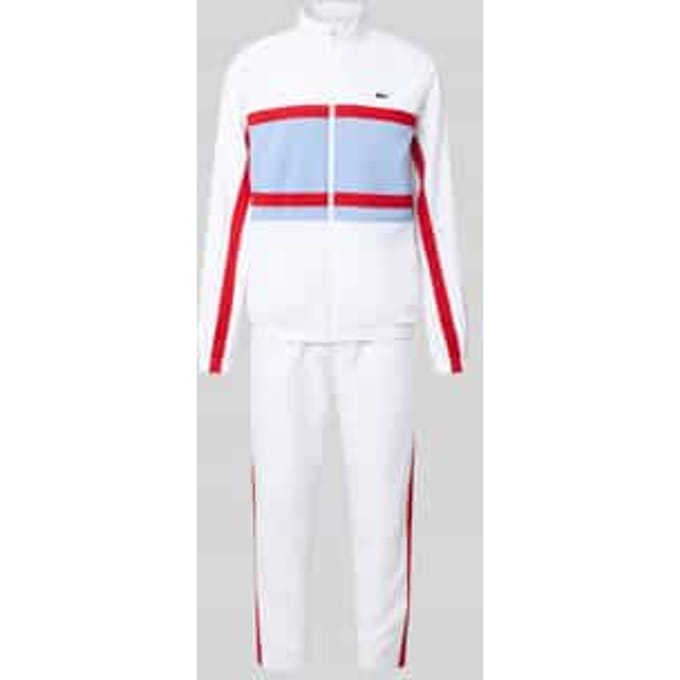 Lacoste Diamond Weave Trainingspakken Heren - Wit - Maat XL