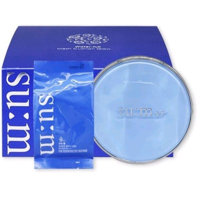 su:m37 Water-Full Mesh Cushion Glow SPF No.1 Light Beige 50+ / PA+++ 15g x 2 ea gray