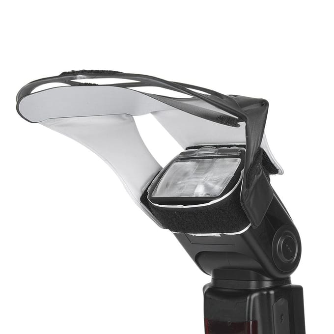 Universele SLR Camera Top Flitslicht Lamp Reflectorbord Set Zilver Wit Goud white