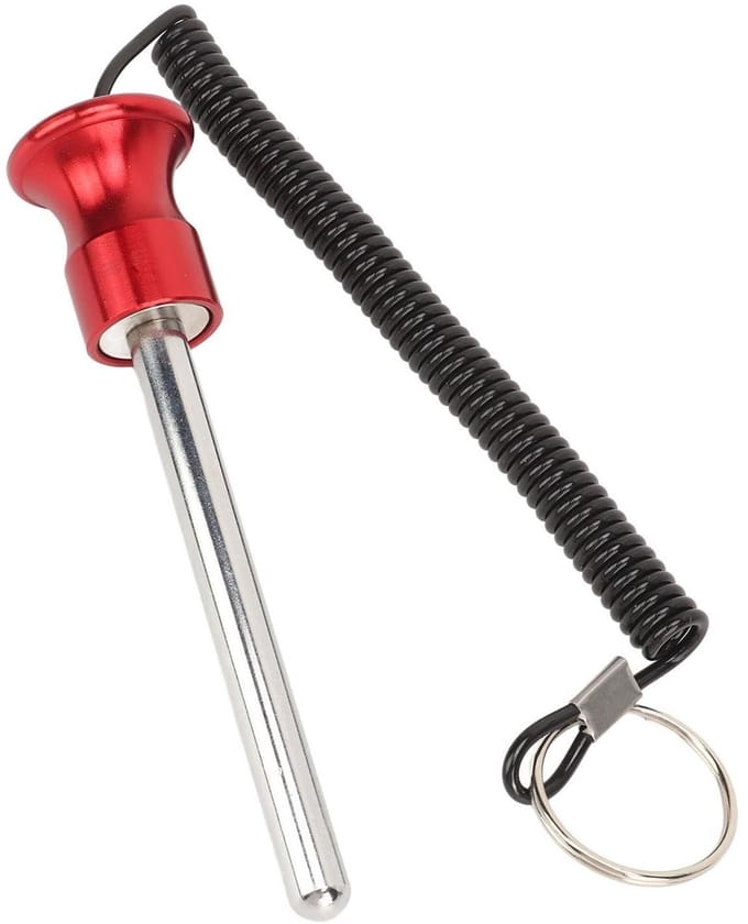 Allecto - Gym Gewicht Stack Pin - Magnetische Gewicht Pin Selector - Veilig en betrouwbaar - Rood 8 mm 80 mm - Krachttraining Pins - Geschikt voor ..