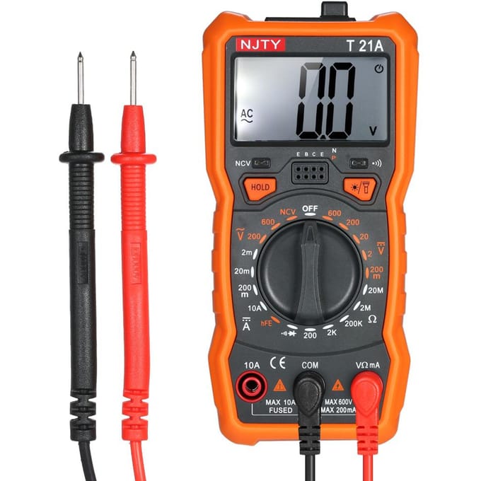 NJTY Mini Digitale Multimeter 1999 Counts Multifunctionele Contactloze Multimeter Voltmeter Amperemeter T21A