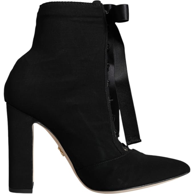 Laced Enkelboots Zwart Stijl