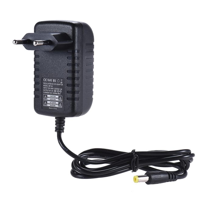 9V 1A voedingsadapterconverter voor gitaarbaseffect 100 ~ 240V ingang EU-stekker EU Plug gray