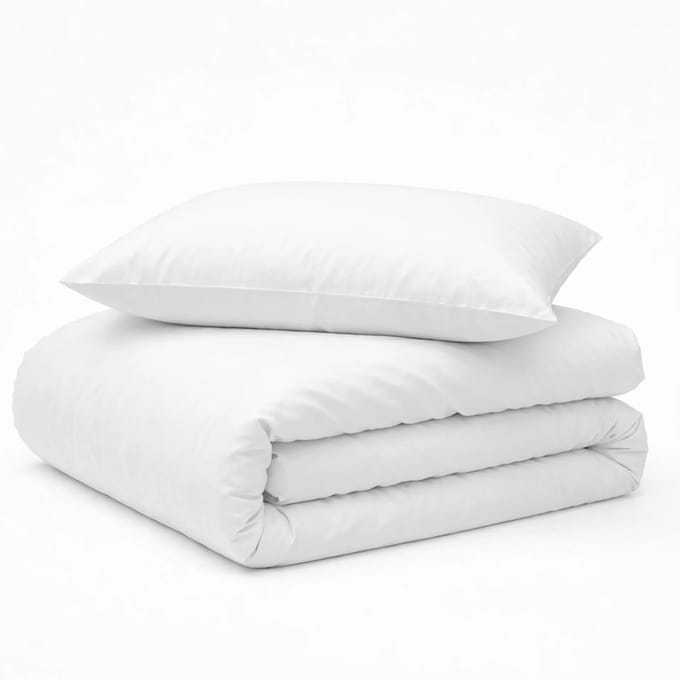 Decoware Baby Dekbedovertrek Uni 100x135 cm - Wit - Katoen - Voor Ledikant - Met Kussensloop