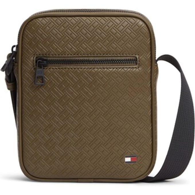 Tommy Hilfiger Embossed Flag Mini Crossover Willow Green Größe: OS | Umhängetaschen Outlet | Herren | Grün