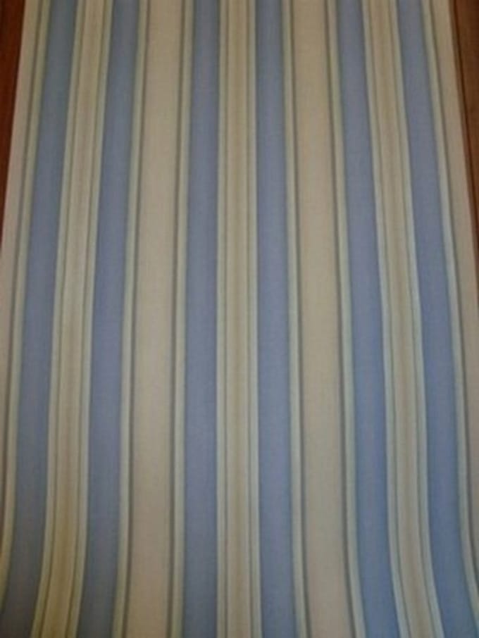 Strepen blauw behang rasch vinyl 457018