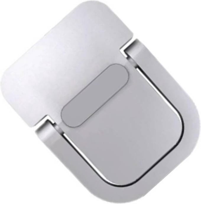 Laptop pootjes - Kantelbaar - Aluminium - Met plakstrip - Zilver