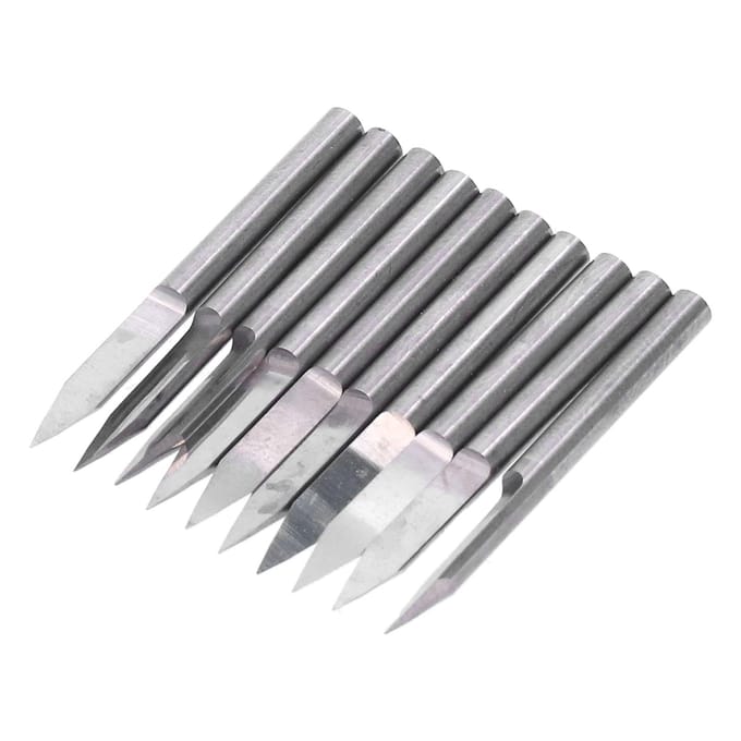 10 Pièces Fraises à Graver Acier Tungstène Durable Haute Dureté Résistance à l'Usure Fraises en V pour Routeur CNC