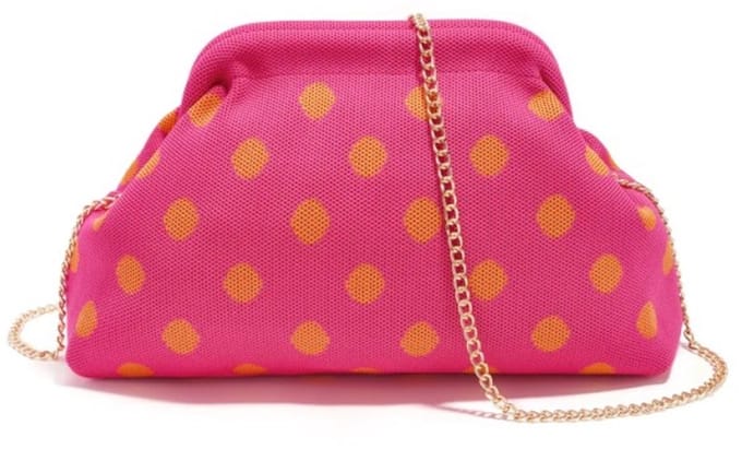 Strandtasje / Schoudertas / Clutch - Dots Fuschia