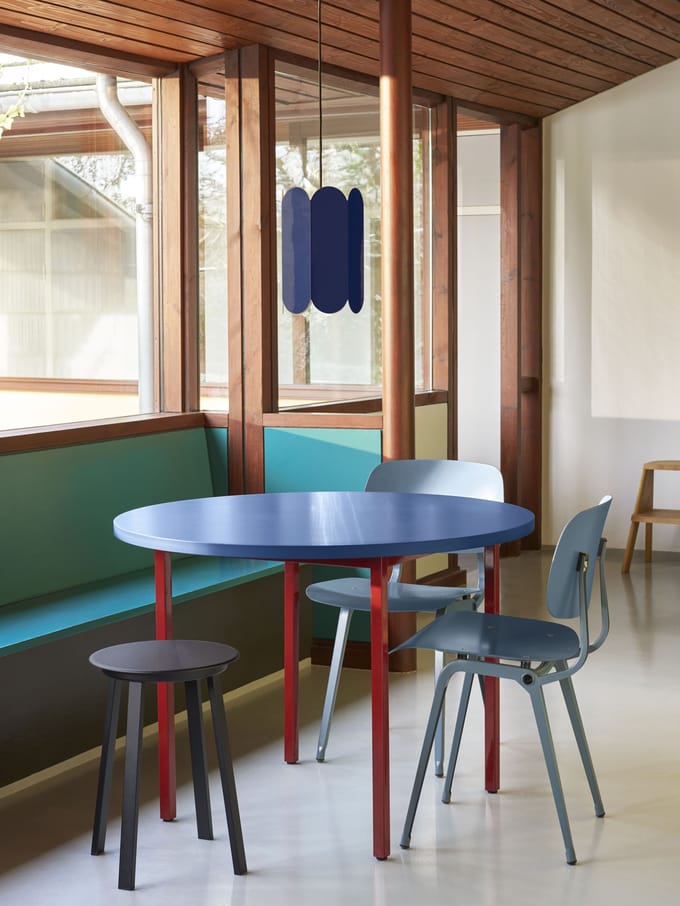 HAY Two Colour Tafel rond - blauw - red - Ø 120 cm