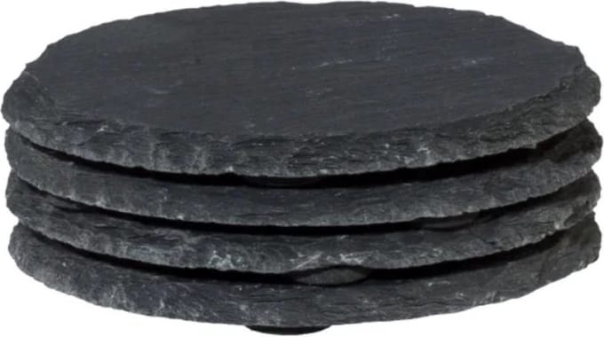 Mix en Match - Onderzetters - 4 stuks - Leisteen - Grijs - Duurzaam - 10cm