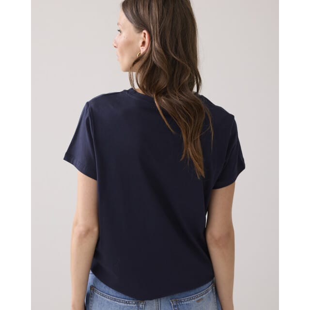 Summum 3s5185-30714 495 rhine stone logo tee midnightblue