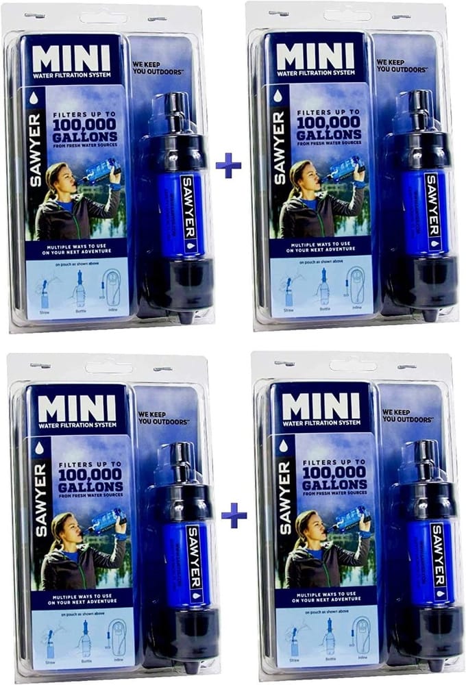 Sawyer Mini SP128 Waterfilter Set - 4x Blauw