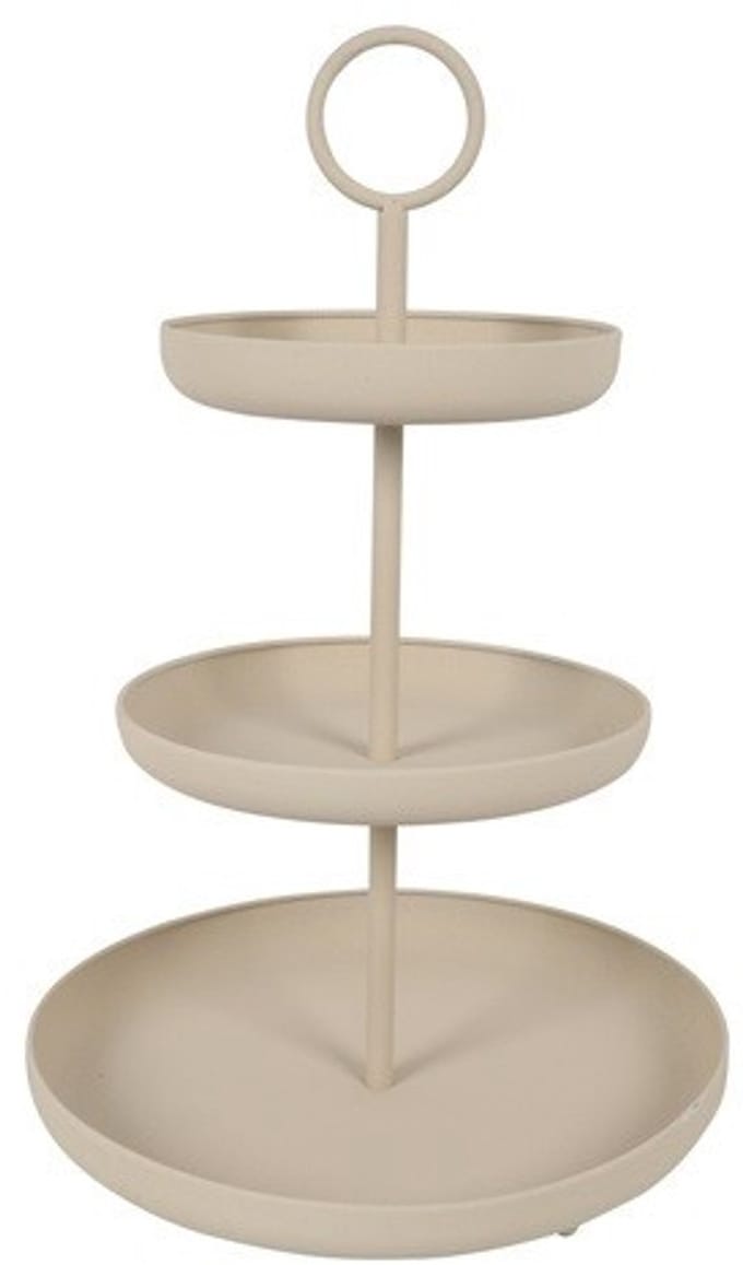 Etagère Fenne | Large | Crème | 3 laags | L41 x B41 x H62 cm