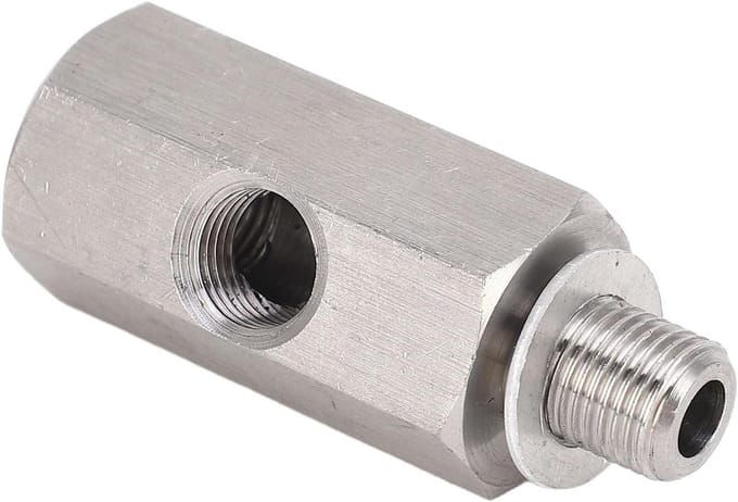 M10x1.0 Oliedruk Sensor Adapter Tee voor Turbo Aansluiting - Geschikt voor Diverse Modellen, Hoogwaardige Staal, Eenvoudige Installatie