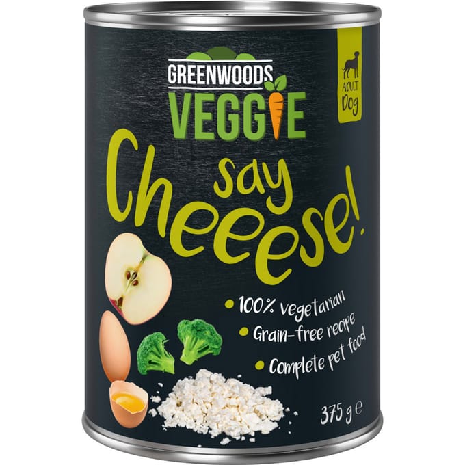 6x375g Say Cheeese Greenwoods Veggie Hondenvoer