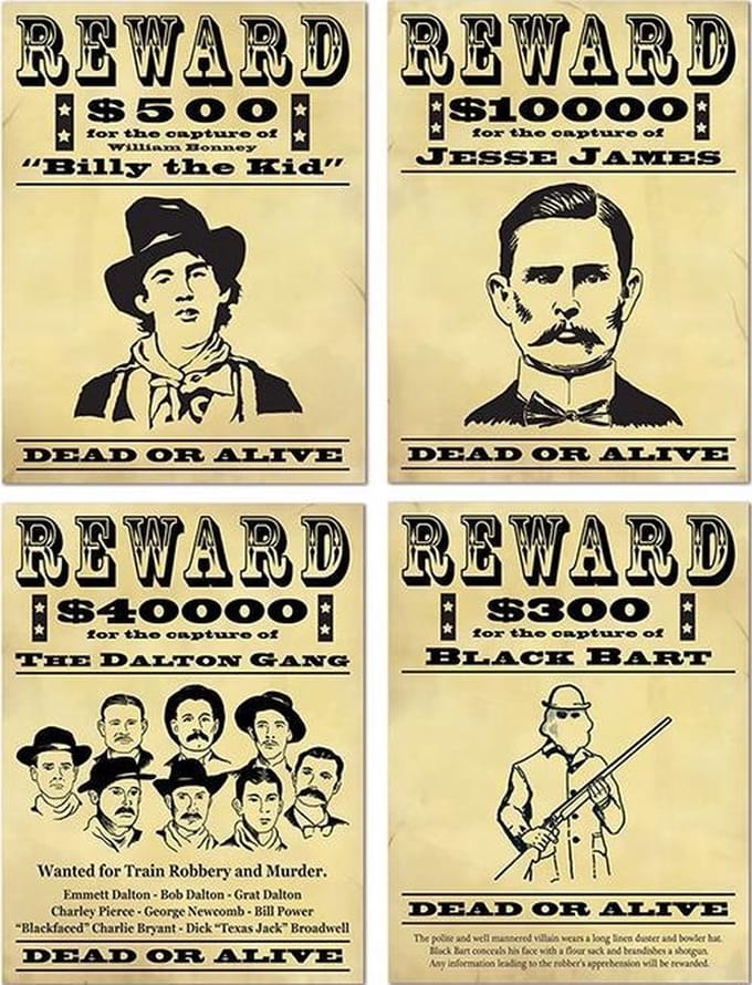 360 DEGREES - Amerikaanse wanted posters