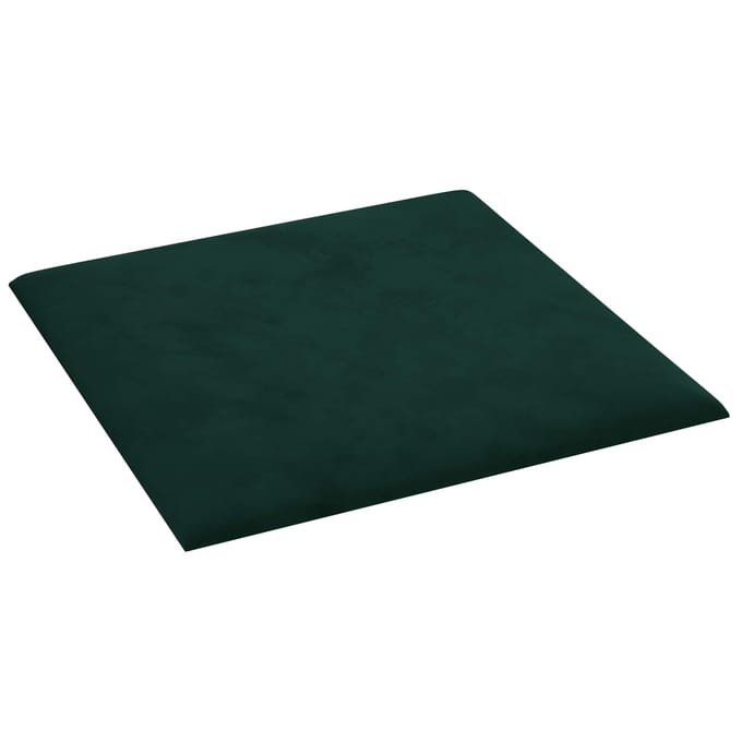 vidaXL - Wand - Hoofdbord - 12 - st - Donkergroen - Fluweel