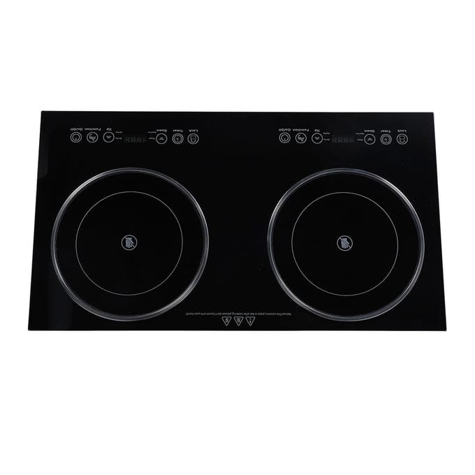 Table de cuisson électrique 2 brûleurs Chauffage céramique Comptoir Encastrable Table de cuisson électrique avec commande tactile gray