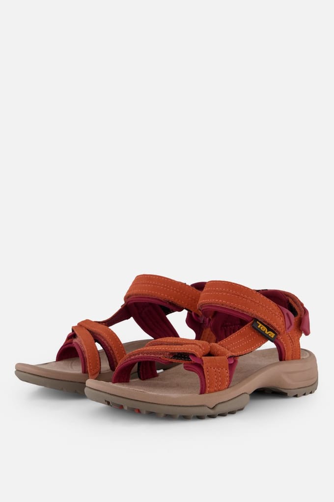 Teva W Terra Fi Lite Suede Dames Sandalen - Rood/Oranje - Maat 41
