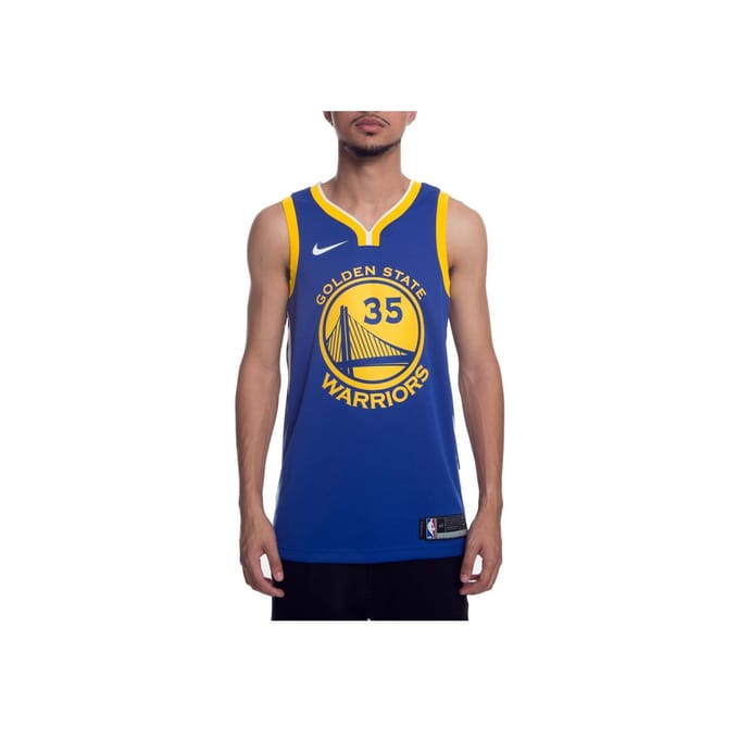 Maillot de Basket Nike Kevin Durant Golden State Warriors, Édition Fan, Numéro 35 Homme Hauts Bleu 864475-496 XL yellow