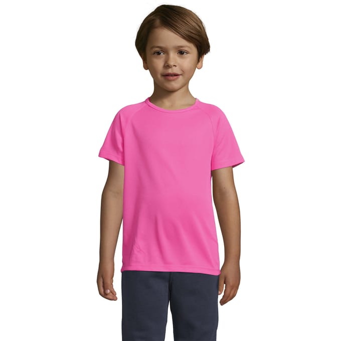 SOLS Kinderen/Kinderen Sportief Raglan T-shirt (Neonroze)