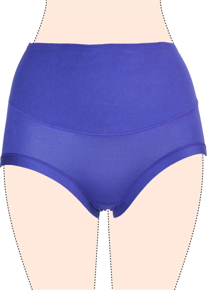Dames slips 3pack hoog model paars M