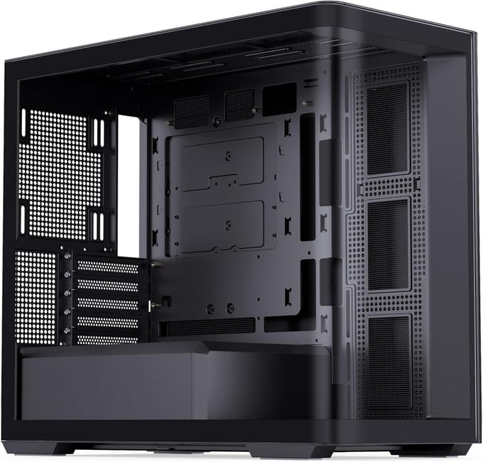 Mid-Tower PC Behuizing met 270 Graden Gebogen Gehard Glas - Zwart