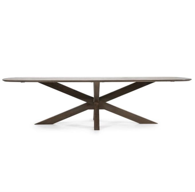 Eleonora Eettafel Nikki Deens ovaal Mangohout 280x100cm - bruin