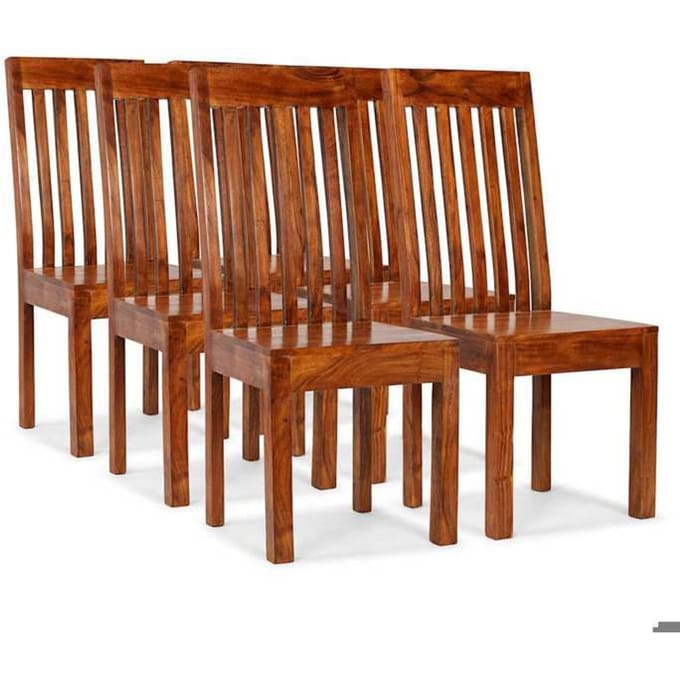 Maison Exclusive - Chaises à manger lot de 6 bois massif moderne marron