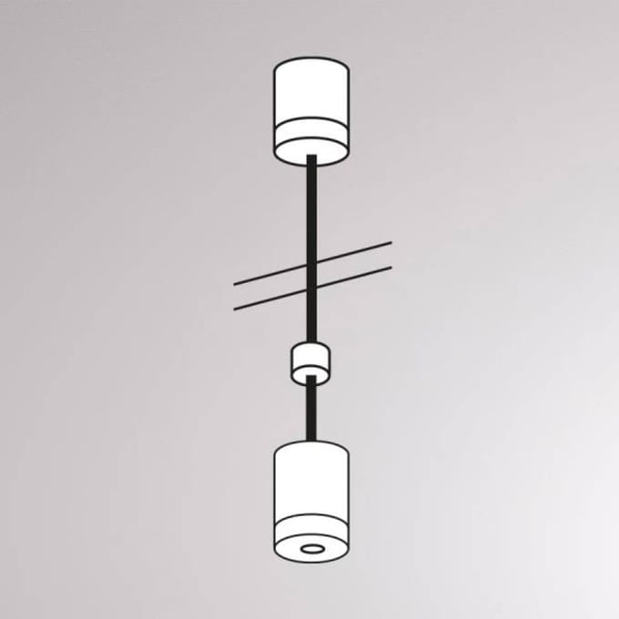 Molto Luce Afhanghoogte voor Volare rail, 100cm, wit