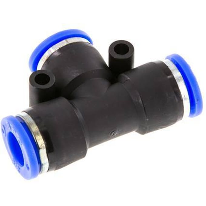3/8'' T-koppeling PBT Insteekfitting NBR [2 Stuks]