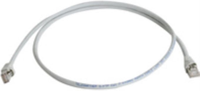 Telegärtner 100007991 RJ45 Netwerkkabel, patchkabel CAT 6A S/FTP 1.00 m Wit Afgeschermd (dubbel), Snagless, Vlambestendig 1 stuk(s)