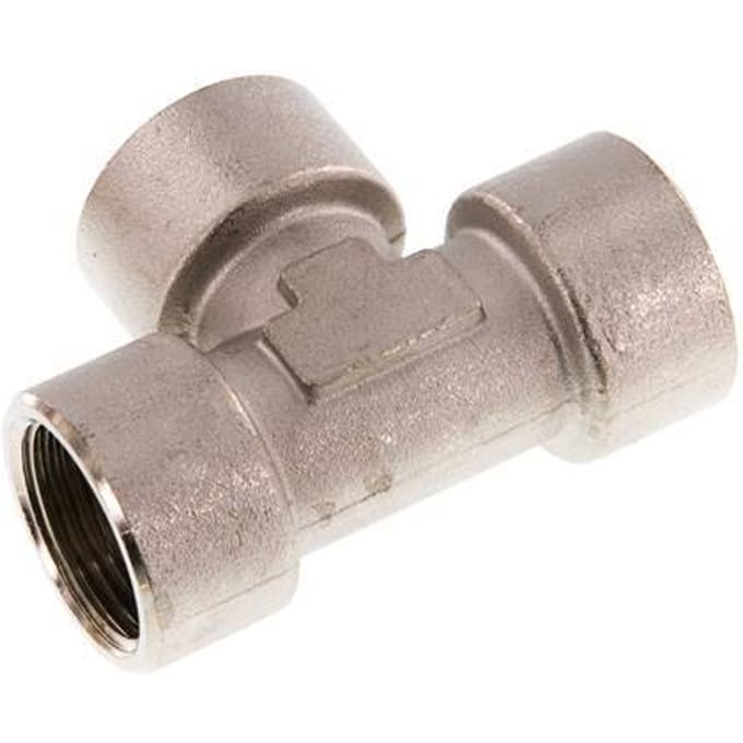 G 3/4'' Vernikkeld Messing T-stuk 16 Bar - FL3T-F-BN-034G