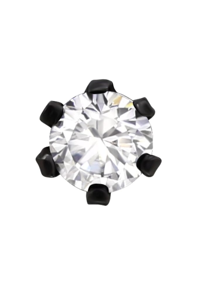 Runde 3 mm Oorbellen aus Edelstahl mit Zirkonia