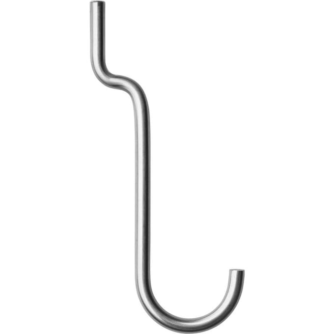 String Furniture - Vertikale haken - Set van 4 - Roestvrij staal - zilver