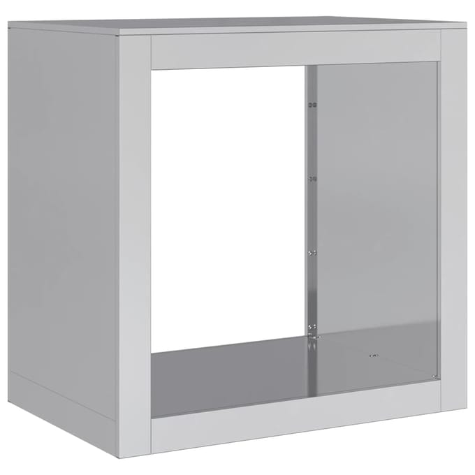 vidaXL - Haardhoutrek - 60x40x60 - cm - gegalvaniseerd - staal