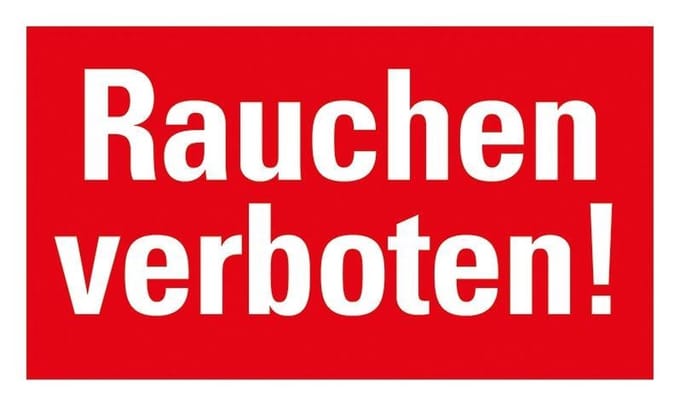 Pickup kunststoff Schild 25x15 cm RAUCHEN VERBOTEN
