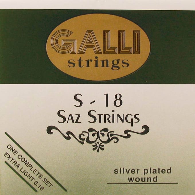 Snarenset saz - Galli S-018 - Verzilverd bespannen - 007-022 - Extra Light