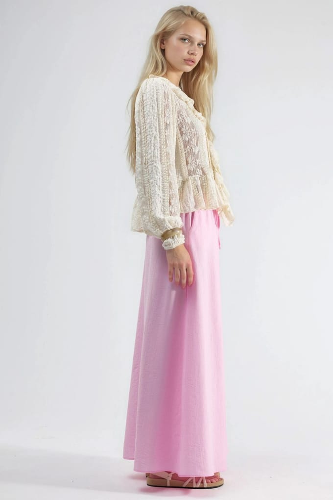 Hoge Taille A-Lijn Maxi Rok
