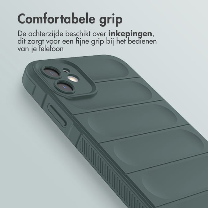 imoshion Hoesje - Geschikt voor Apple iPhone 11 - EasyGrip Backcover - Donkergroen