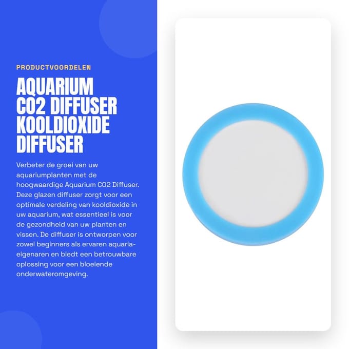 Dailygoods- CO2 Diffuser voor Aquarium - Glazen Diffuser - U-vormige Hanger - Optimale CO2-verdeling - Stabiele Vorm - Hoge Kwaliteit
