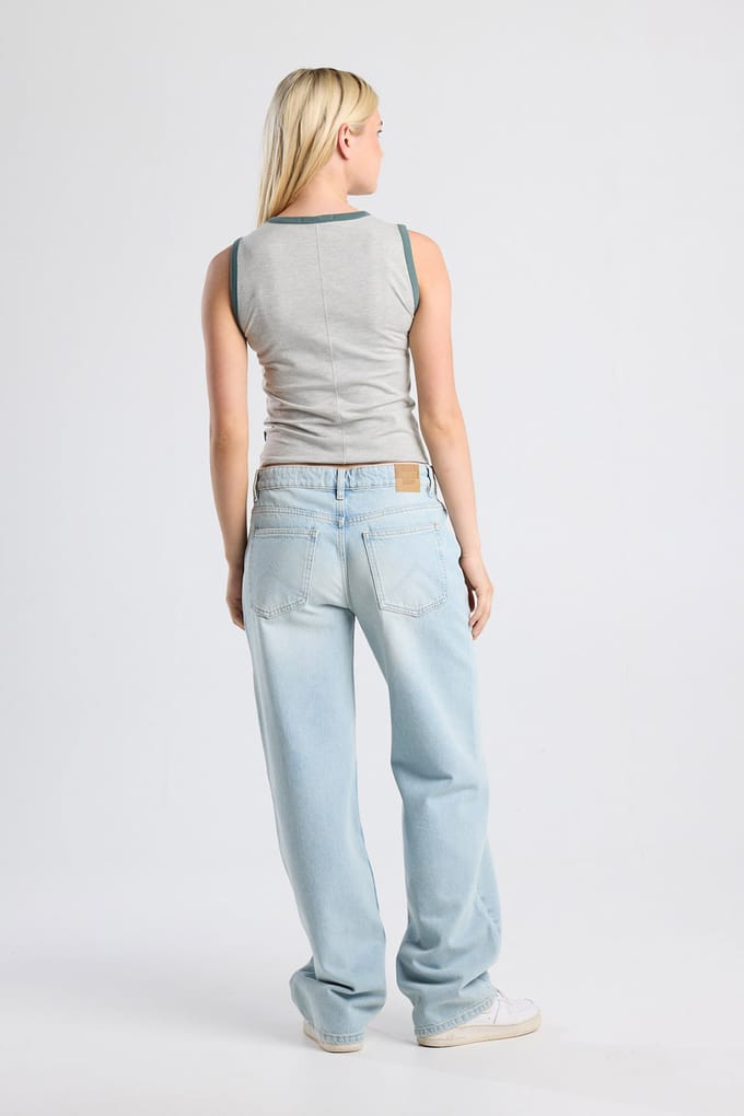 America Today Glory Mid Grey Melange Größe: XS | Tanktops Outlet | Damen | Grau